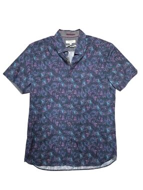 Ted Baker London Firework Print Button-down Cotton Shirt Sz S
